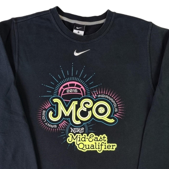 Nike Centre Swoosh Sweatshirt Men's 2016 Mid East Black USA Sweater Small - Picture 2 of 7